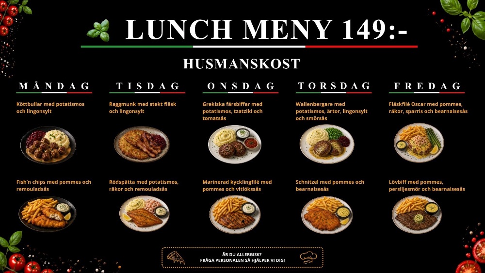 DAGENS LUNCH MENY Husmanskost