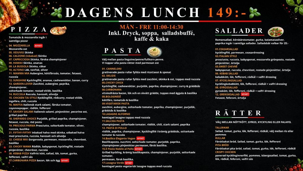 DAGENS LUNCH MENY